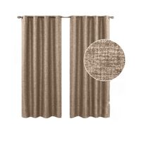 Cortinas Blackout 2 Piezas Medida Cada Paño 140X230 Cm Color Café Claro