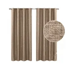 GENERICO - Cortinas Blackout 2 Piezas Medida Cada Paño 140X230 Cm Color Café Claro