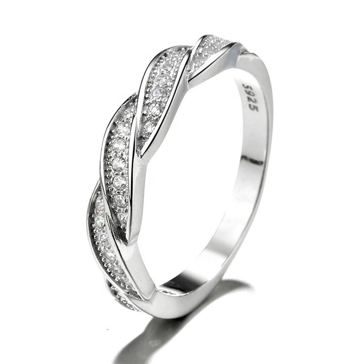 GENERICO - Anillo Plata 925 Mujer Circones Diseño Elegante Moderno