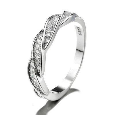 Imagen 1 del producto Anillo Plata 925 Mujer Circones Diseño Elegante Moderno