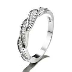 GENERICO - Anillo Plata 925 Mujer Circones Diseño Elegante Moderno