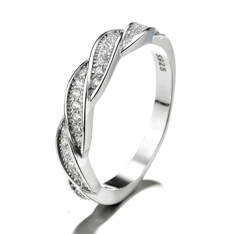 GENERICO - Anillo Plata 925 Mujer Circones Diseño Elegante Moderno