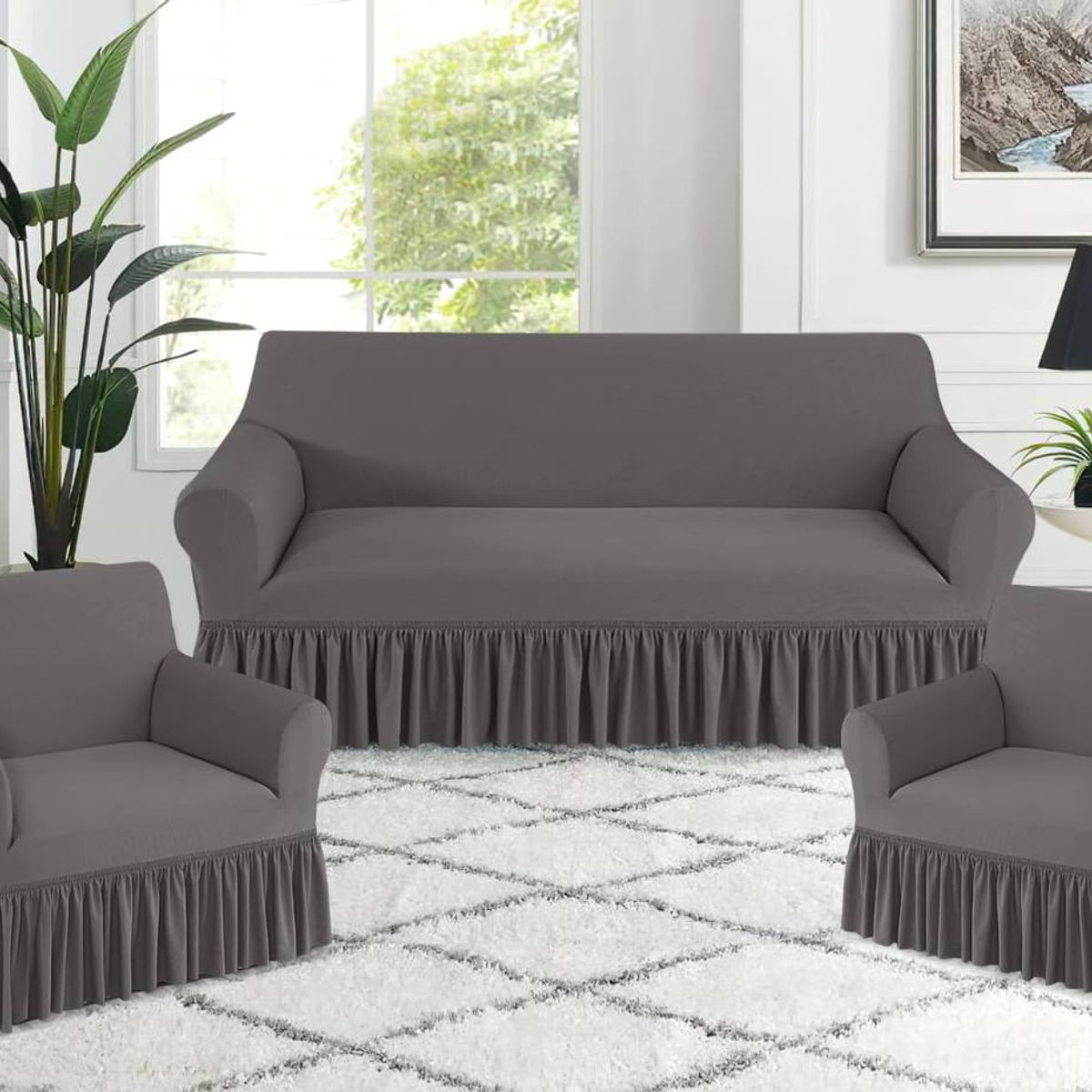 GENERICO - Funda Cubre Sofá Faralao Pack 3-1-1 Cuerpos