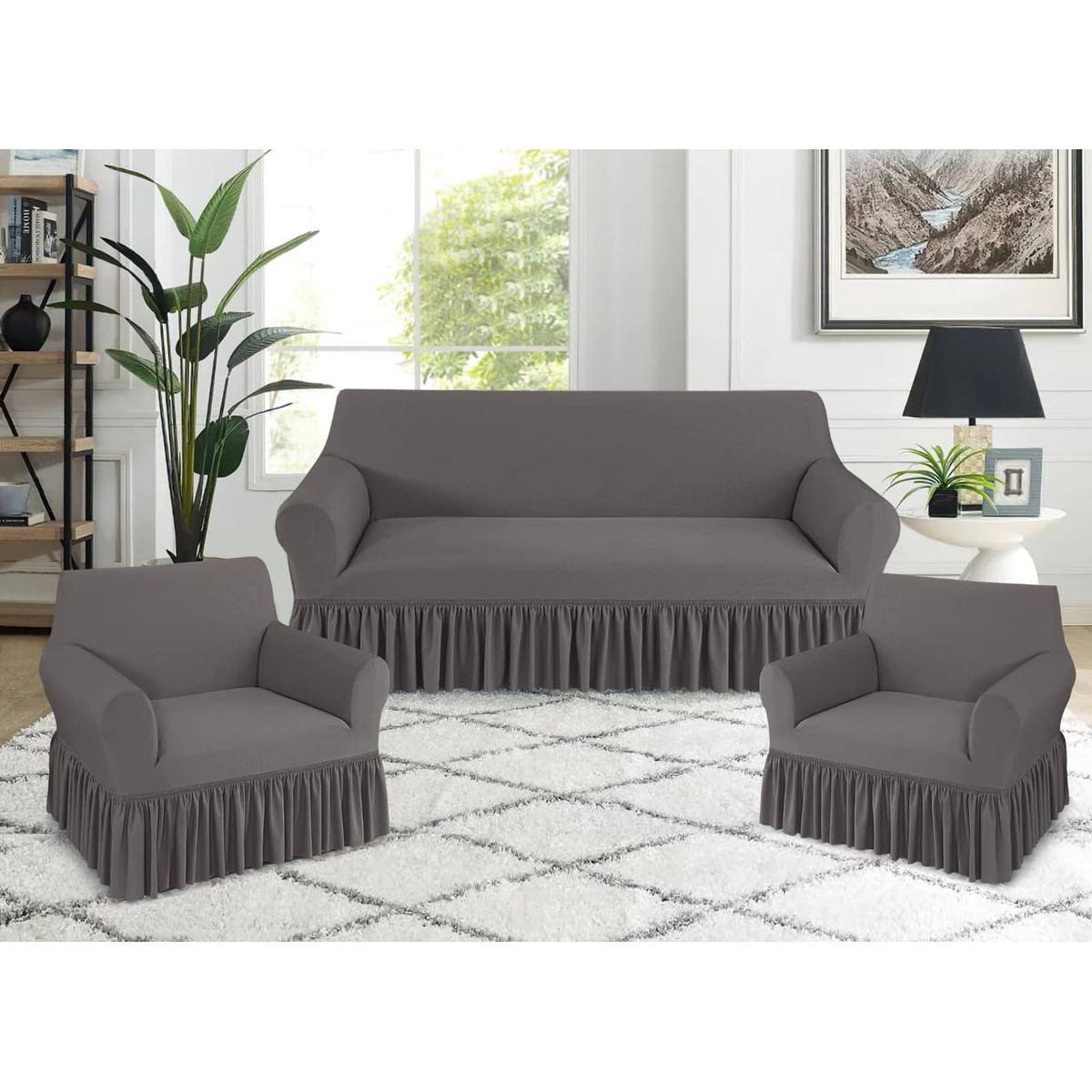 GENERICO - Funda Cubre Sofá Faralao Pack 3-1-1 Cuerpos