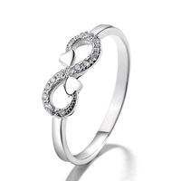 Anillo Plata 925 Infinito Corazones Circones Simbólico Mujer Joya