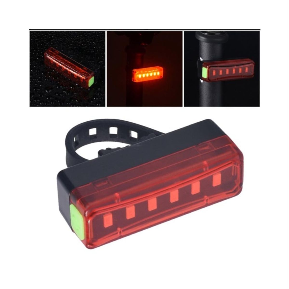 GENERICO - Luz trasera para bicicletas y scooters roja