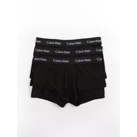 Pack 3 Bóxers Low Rise Trunk Cotton Stretch Negro
