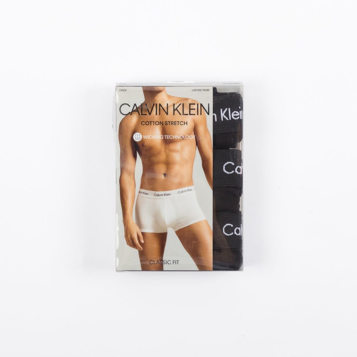 CALVIN KLEIN - Pack 3 Bóxers Low Rise Trunk Cotton Stretch Negro Calvin Klein