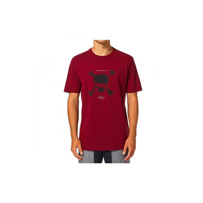 OAKLEY - Polera Oakley Blurred Scatter Skull Hombre Iron Red