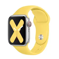 GENERICO - Correa Amarilla Silicona para Apple Watch 42 44 45mm