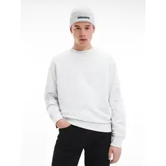 CALVIN KLEIN - Polerón Stacked Logo Blanco