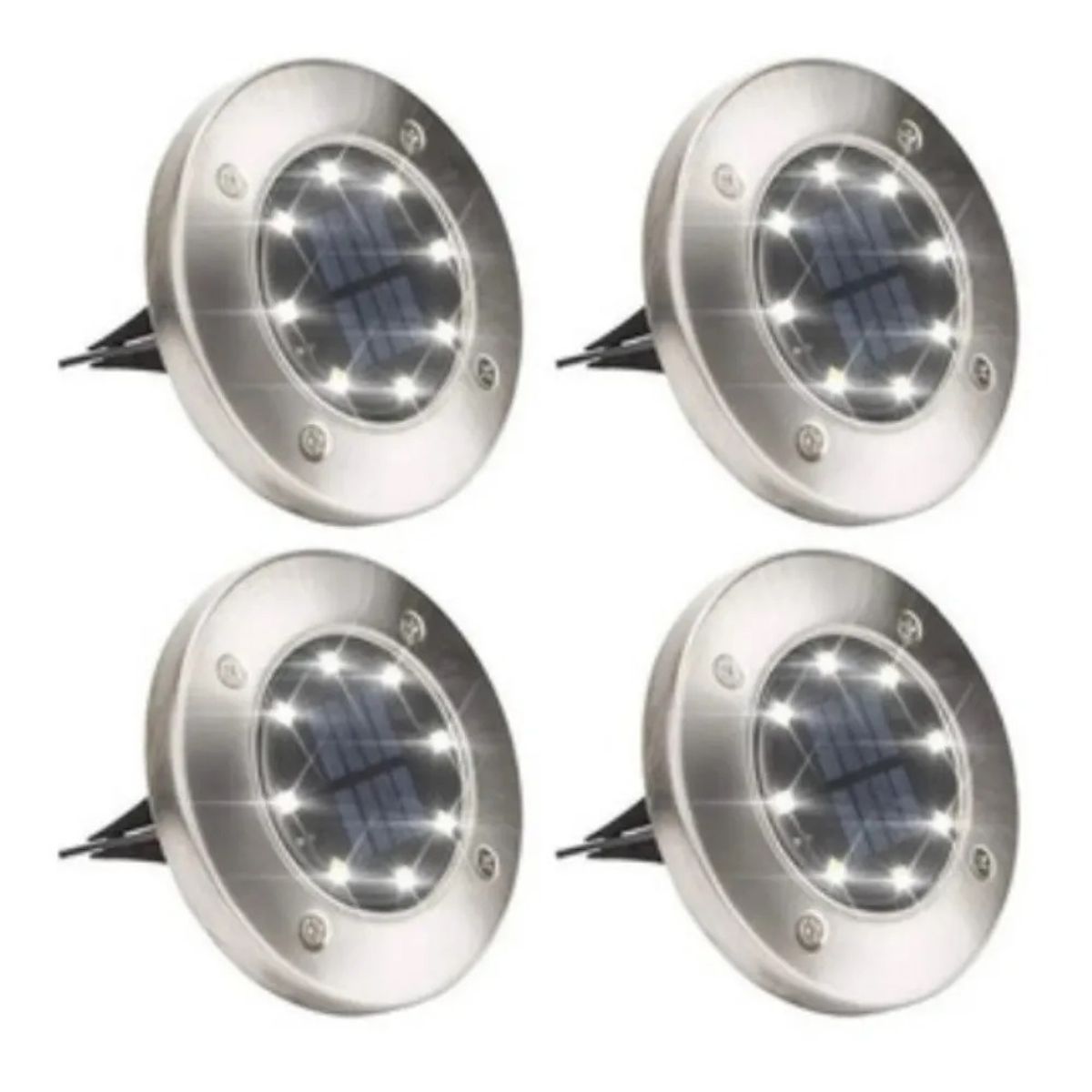 GENERICO - Pack 4 Ampolleta Solar Foco Solar Focos Exteriores Led Para Jardin