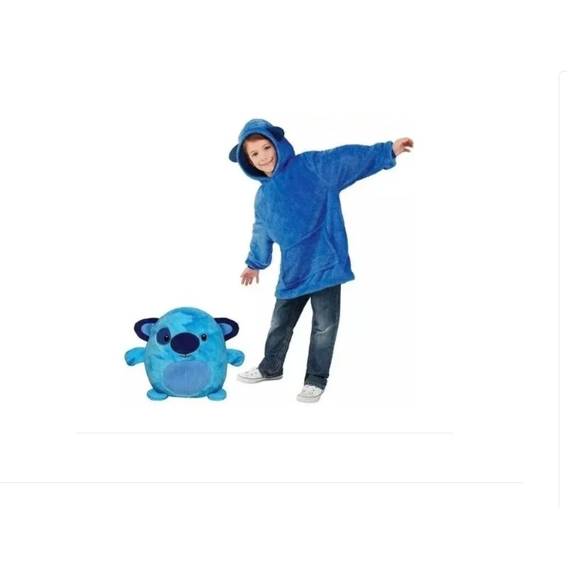GENERICO - Poleron Peluche Infantil Capucha Diseño Mascotas