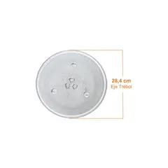GENERICO - Plato Para Microondas Diámetro 28,4 Cm -Eje Trébol