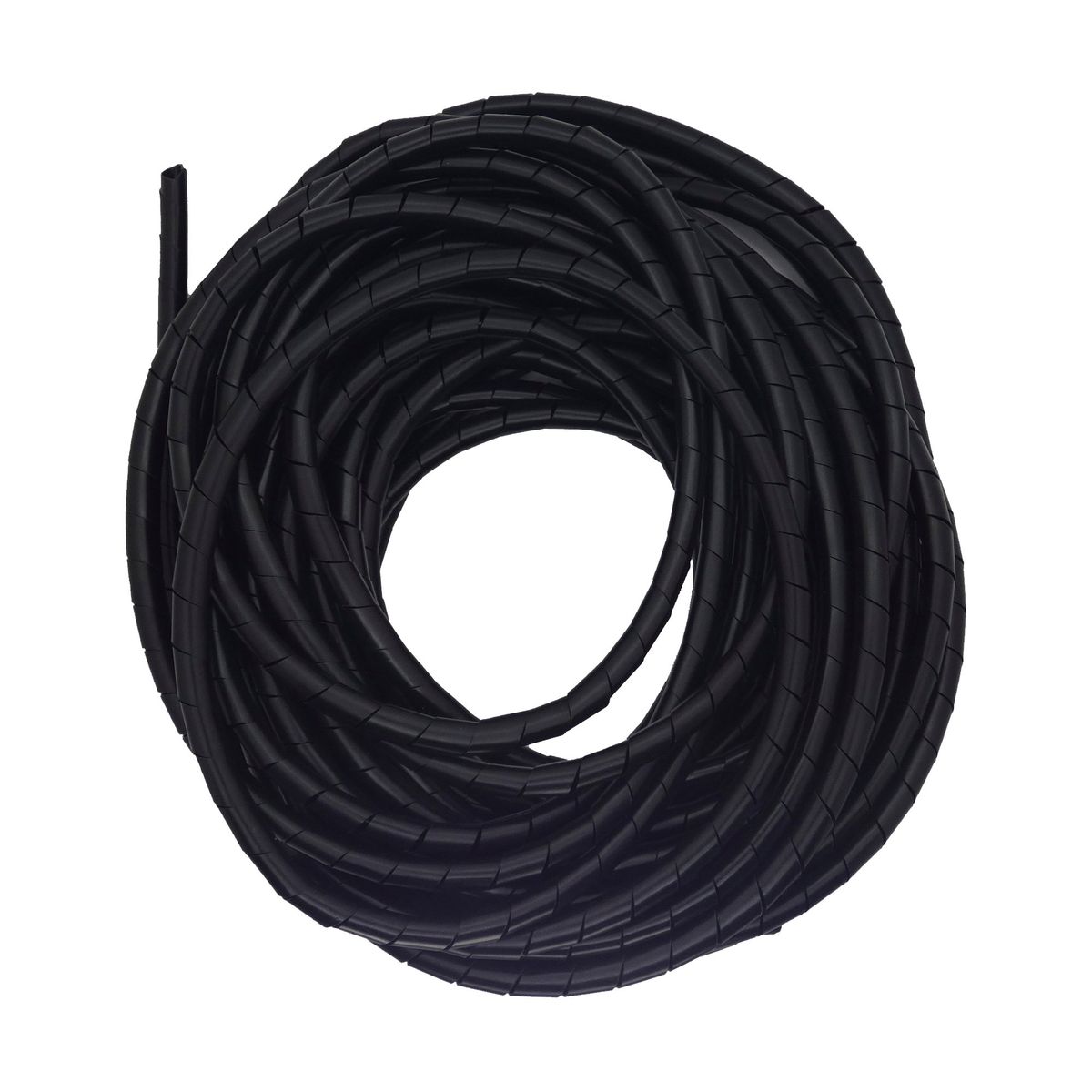 GENERICO - Organizador / Ordena Cable En Espiral negro - 6mm - 10 Mts