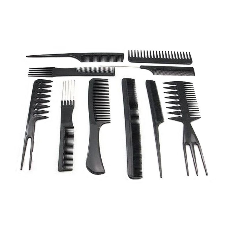 GENERICO - Set de 10 peines de peinado para peluquería profesional