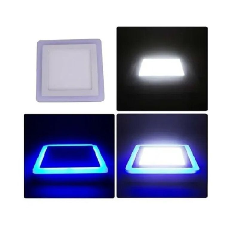 GENERICO - Foco Panel Plafón Led Bicolor Sobrepuesto 3w + 3w Cuadrado / 003120