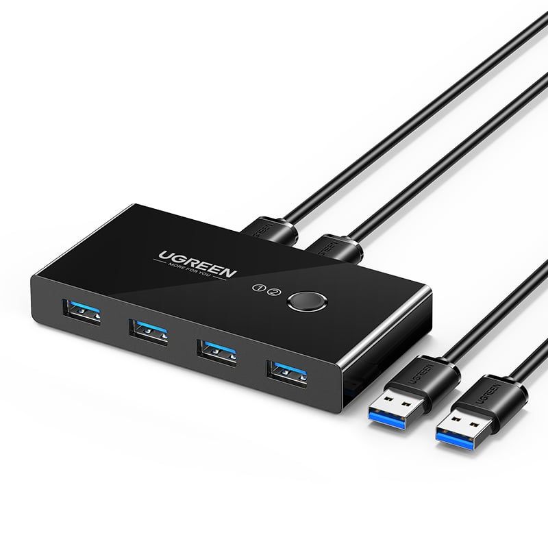 UGREEN - Conmutador 2 en 4 USB 3.0 A UGREEN