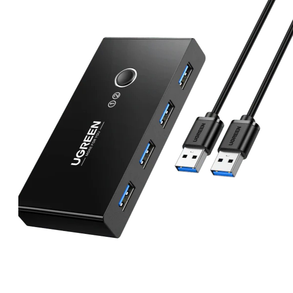 UGREEN - Conmutador 2 en 4 USB 3.0 A UGREEN