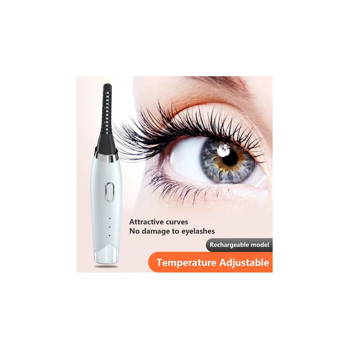 GENERICO - Rizador de Pestañas Curvo Térmico Recargable Usb