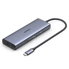 UGREEN - Hub USB-C a 2 puertos USB 3.0 A + USB2.0 + 2 HDMI