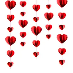 BIG PARTY - Guirnalda 2 metros Corazones 3D San Valentin