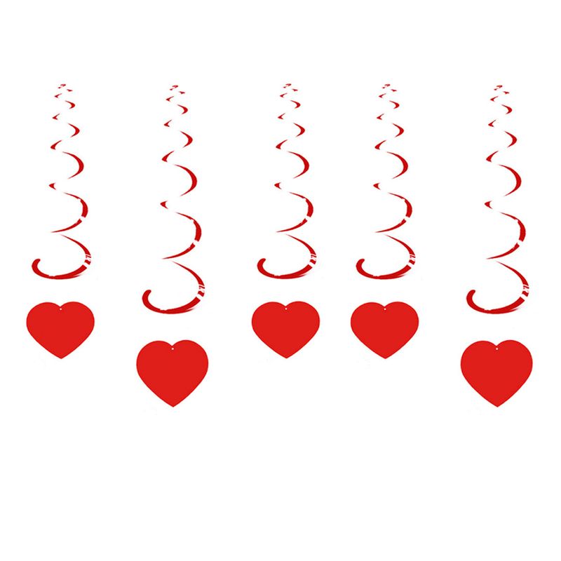 BIG PARTY - Set 6 Remolinos Con Corazon Rojo San Valentin Big Party
