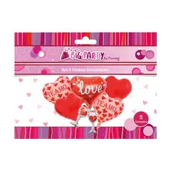 BIG PARTY - Set 5 Globos Foil Corazon San Valentin