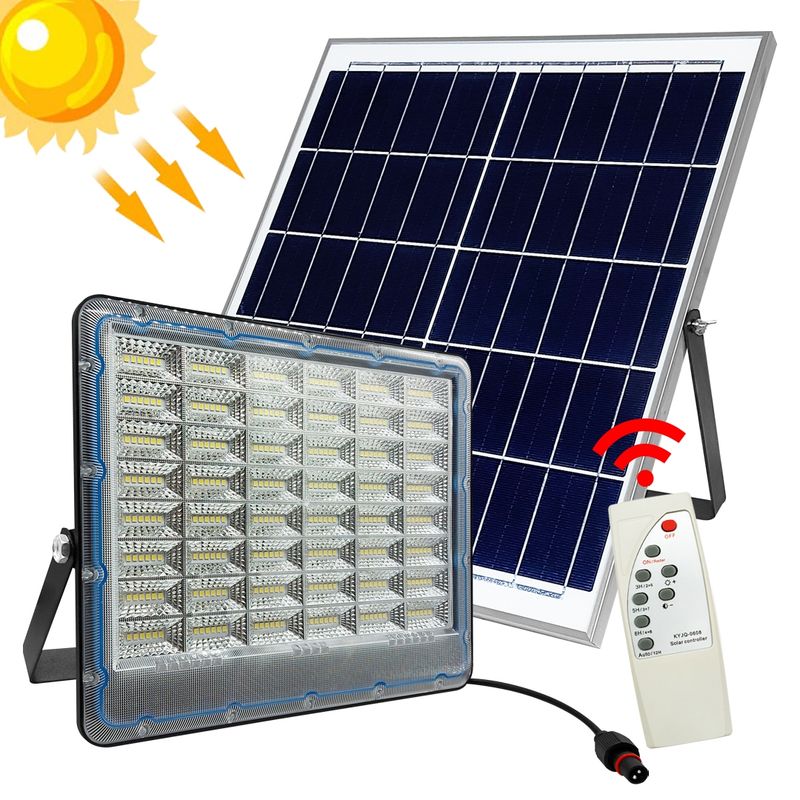GENERICO - Foco LED De 400W IP66 Con Panel Solar y Control Remoto - PM