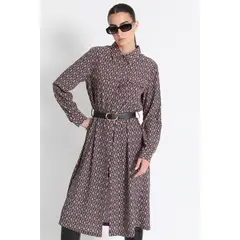 LIOLA - Vestido Camisero Midi Estampado
