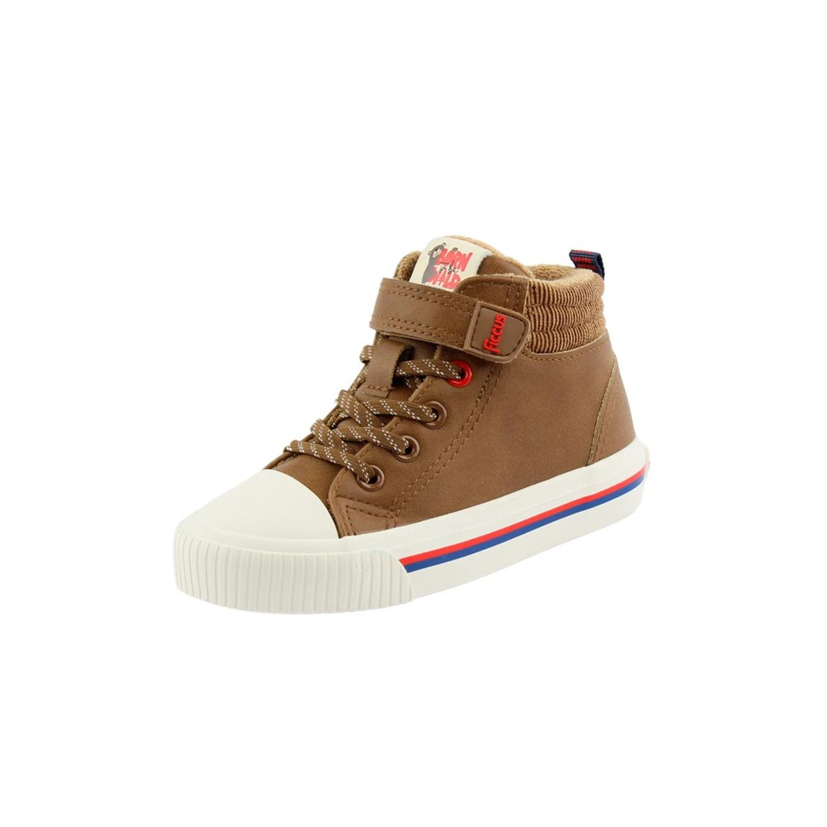 FICCUS - Zapatilla urbana caña velcro elastico a caminar niño 871