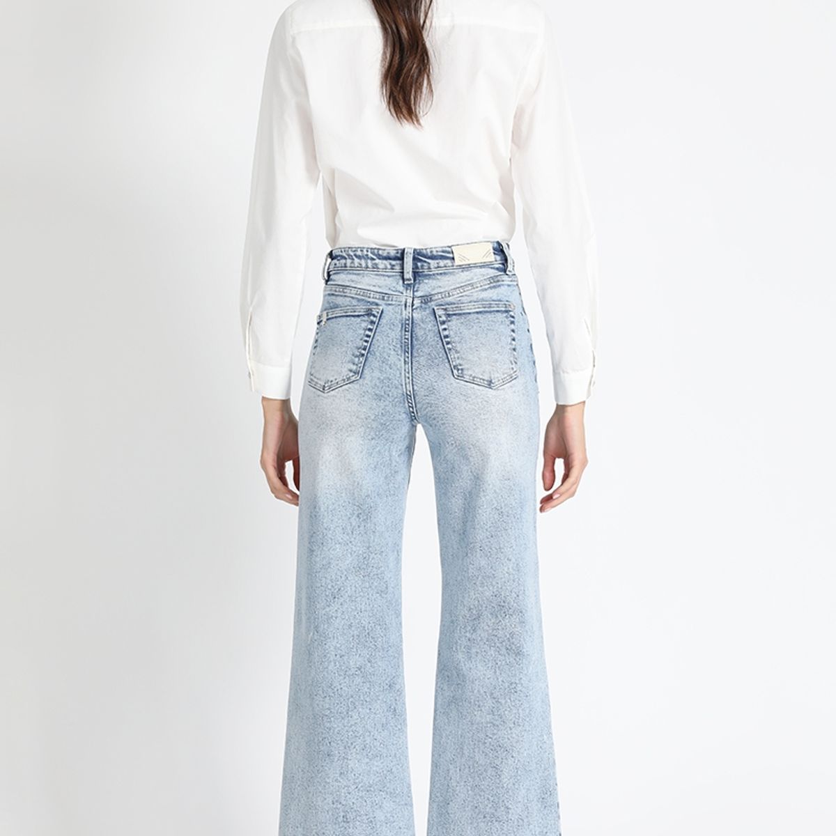 LIOLA - Jeans Palazzo Tiro Medio Celeste Liola