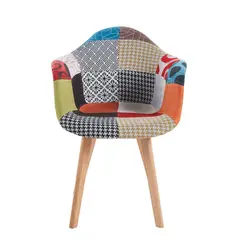KLIK - Butaca Sitial Patchwork Acolchado Wood - Naranjo