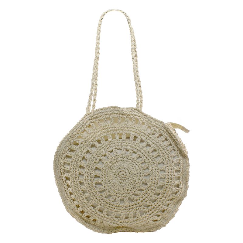 MAILEA - Cartera ecocuero 2 manillas para mujer beige