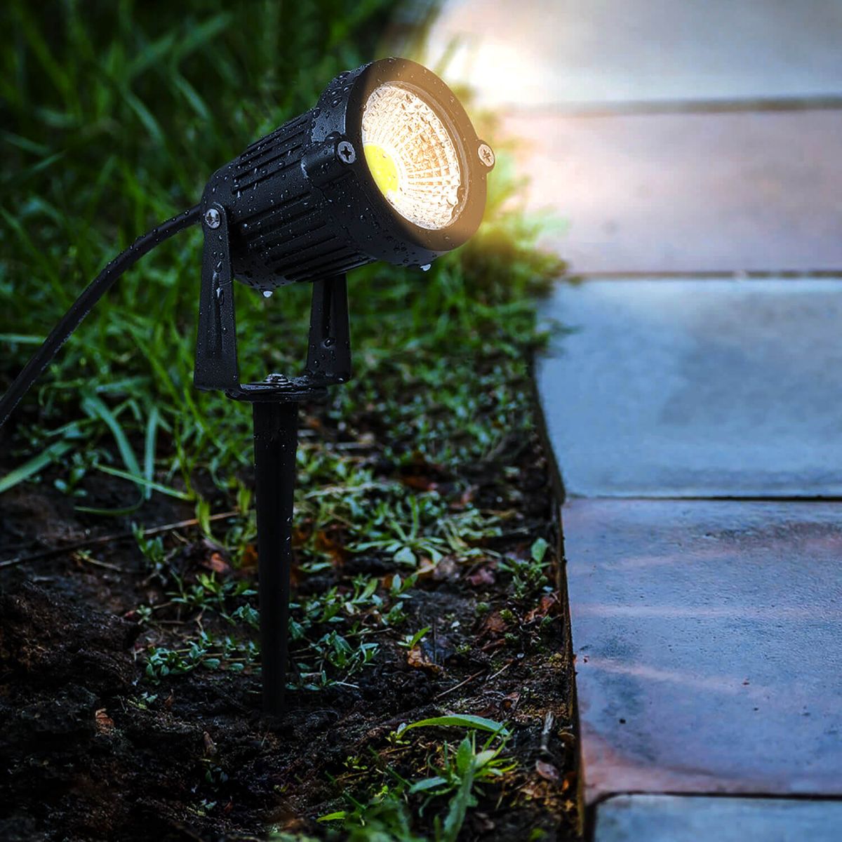 LED STUDIO - ESTACA LED STUDIO GARDEN 6W LUZ CÁLIDA IP65 NEGRO