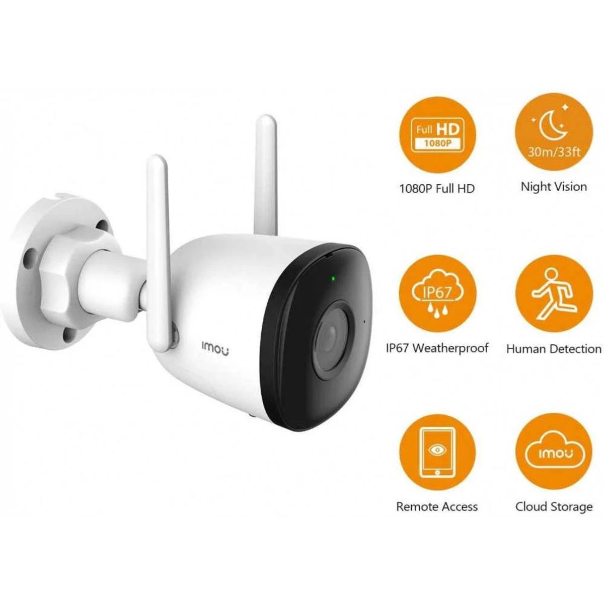 DAHUA - Cámara Ip Imou Bullet 2c 2mp 2.8mm Ir30m Wifi Slot Msd Ip67 DAHUA