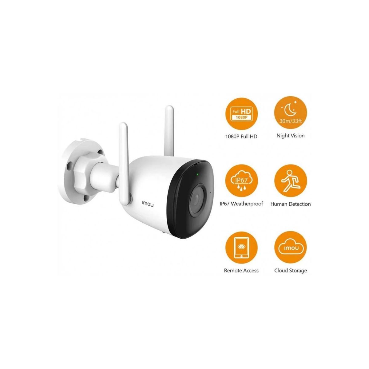 DAHUA - Cámara Ip Imou Bullet 2c 2mp 2.8mm Ir30m Wifi Slot Msd Ip67 DAHUA