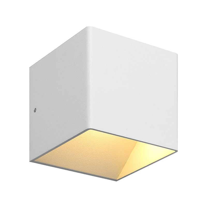 LED STUDIO - APLIQUÉ MURO LED STUDIO CUADRADO 2X3W LUZ CÁLIDA IP54 BLANCO
