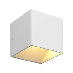 LED STUDIO - APLIQUÉ MURO CUADRADO 2X3W LUZ CÁLIDA IP54 BLANCO