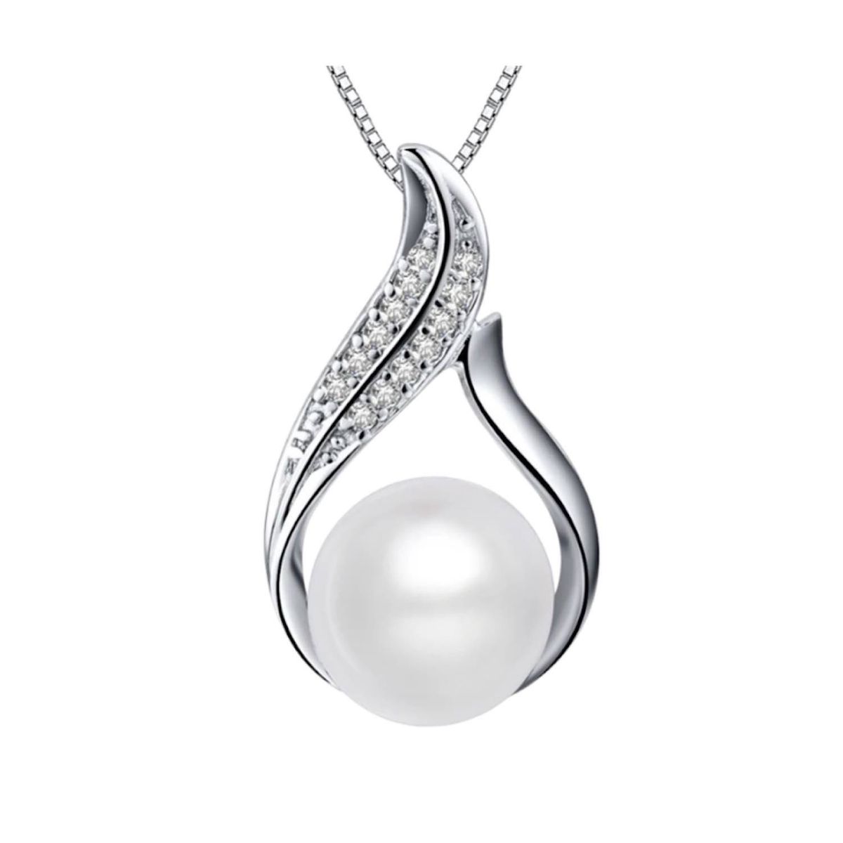 GENERICO - Collar De Plata 925 Colgante De Perla De Agua