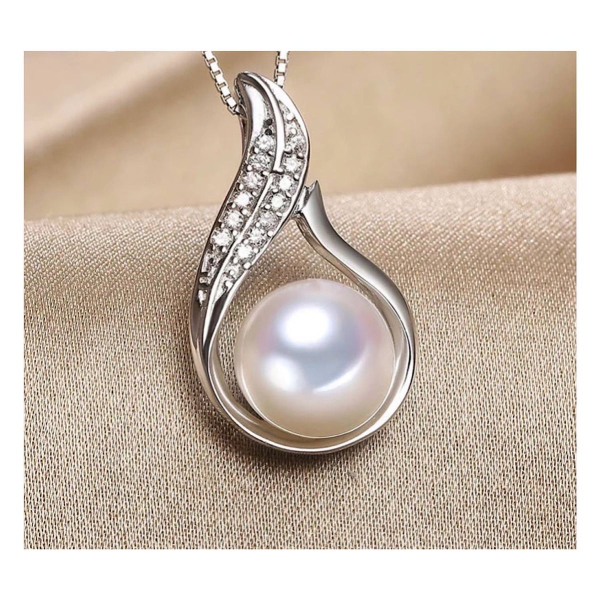 GENERICO - Collar De Plata 925 Colgante De Perla De Agua