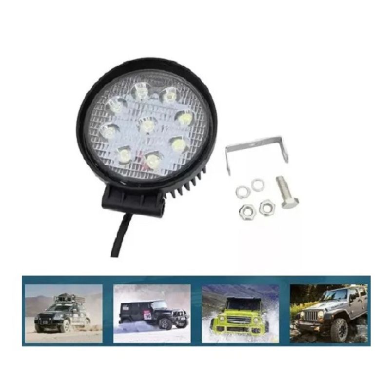 GENERICO - Luces Foco Neblinero Led 27w 4x4 Auto Redondo / 215101