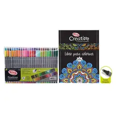 ADIX - Libro mandala mas 48 lapices fineliner