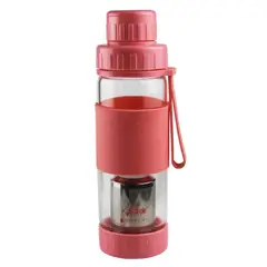 KEEP - Botella Infusora 410ml Vidrio Rosa
