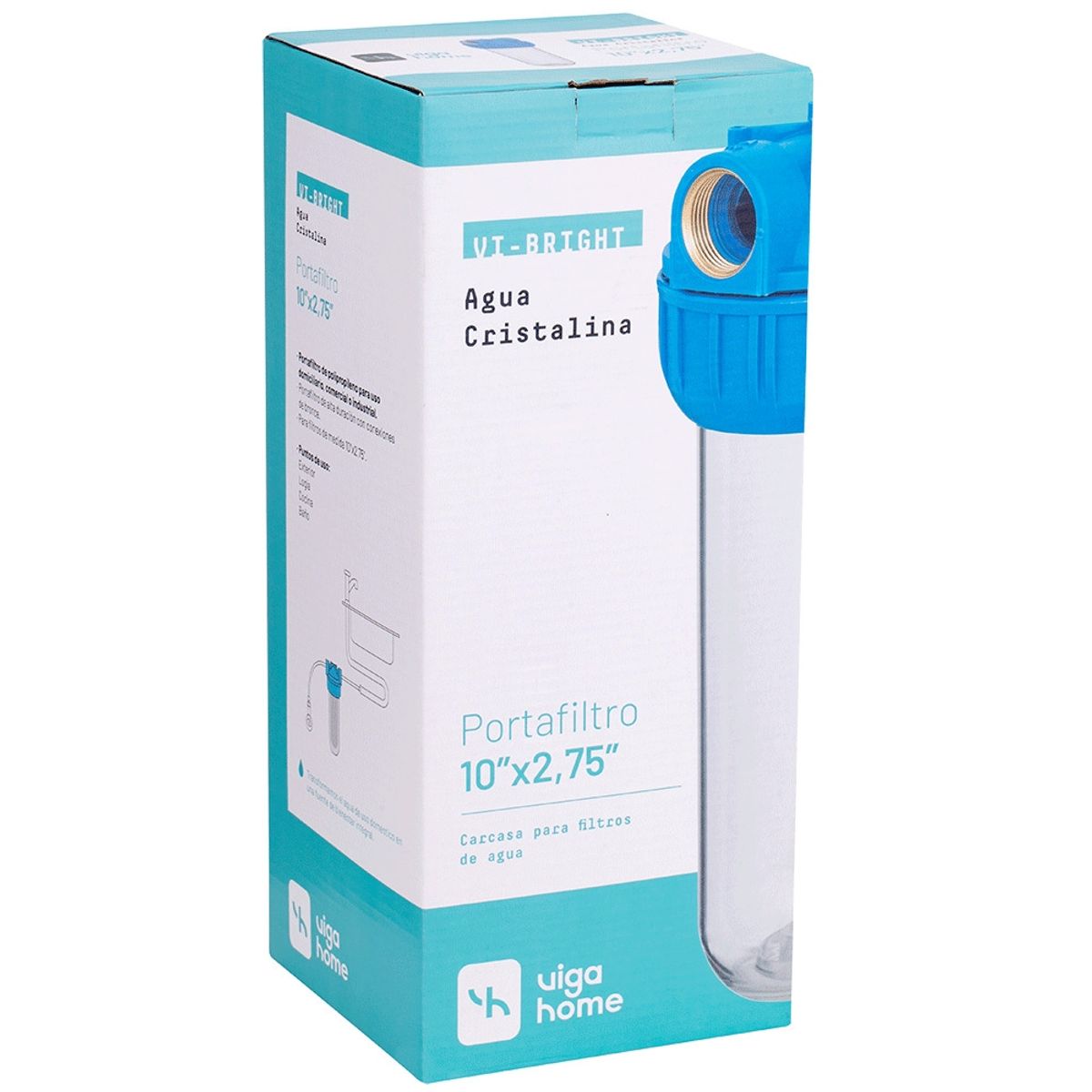 VIGAHOME - Carcasa 10x2,75 Conexión 1 para filtros de sedimento Vigahome