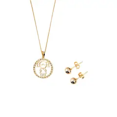JOYAS MONTERO - Conjunto Vida Niña Gold con Microcircones