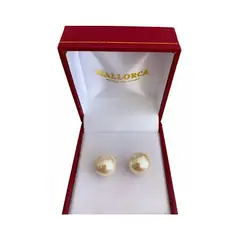MALLORCA - AROS PERLA 10 MM. DE DIÁMETRO CON TORNILLOS DE PLATA