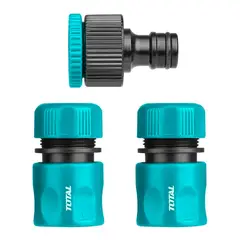 TOTAL TOOLS - Kit Juego Boquillas Giratorias Para Manguera 3 Piezas Total