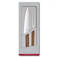 VICTORINOX - Juego para trinchar Swiss Modern, 2 piezas madera de Nogal