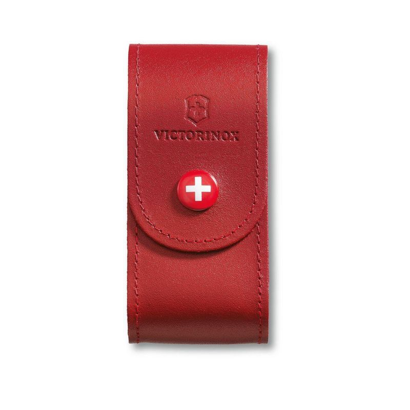 VICTORINOX - Estuche de cuero rojo para cinturón